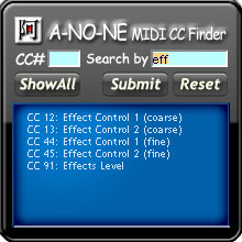 MIDI CC Finder Widget