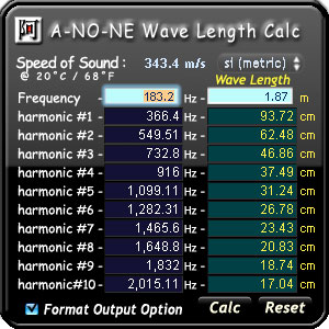 WaveLengthCalc Widget